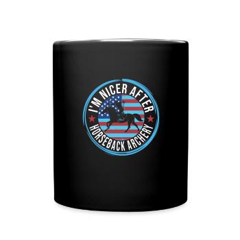 Horseback Archery - Full Colour Mug - black - Front