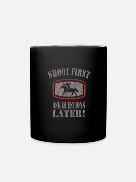 Horseback Archery - Tasse einfarbig - Schwarz