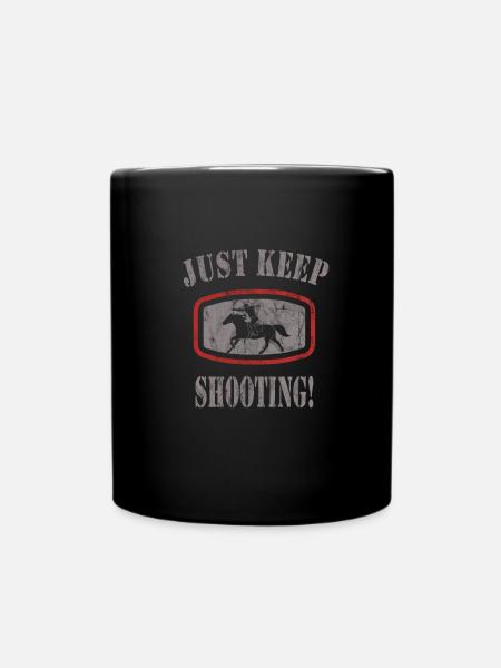 Horseback Archery - Tasse einfarbig - Schwarz