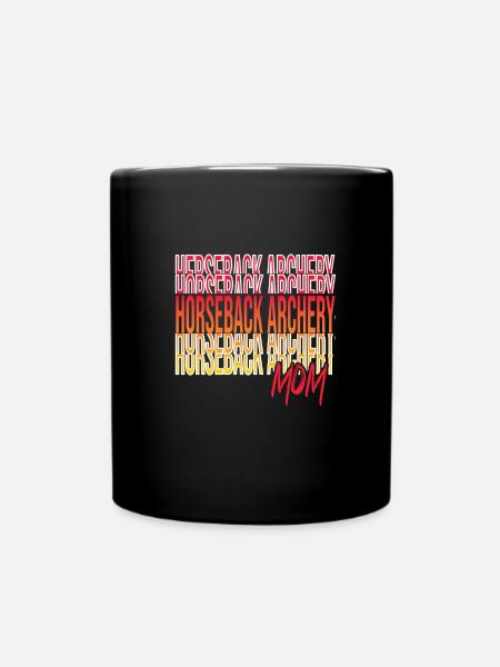 Horseback Archery - Tasse einfarbig - Schwarz
