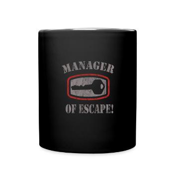 Escape Room - Tasse einfarbig - Schwarz - Vorne