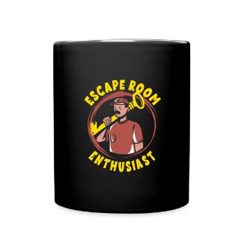 Escape Room - Tasse einfarbig - Schwarz - Vorne