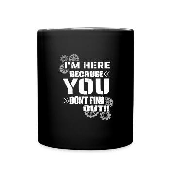 Escape Room - Tasse einfarbig - Schwarz - Vorne