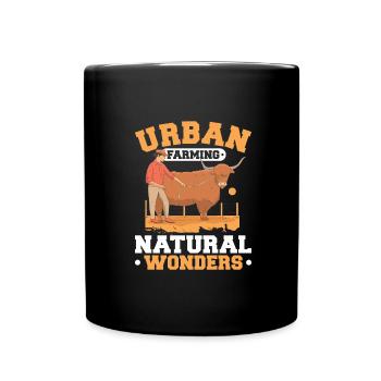 Allotments in the city - Full Colour Mug - black - Front