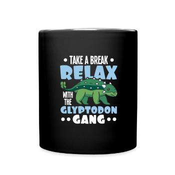 Dino - Tasse einfarbig - Schwarz - Vorne
