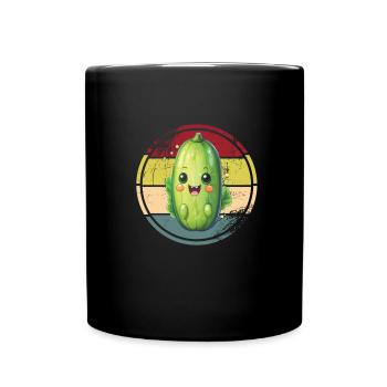 Gurken - Tasse einfarbig - Schwarz - Vorne