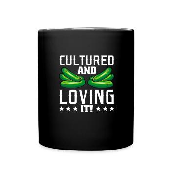 Gurken - Tasse einfarbig - Schwarz - Vorne