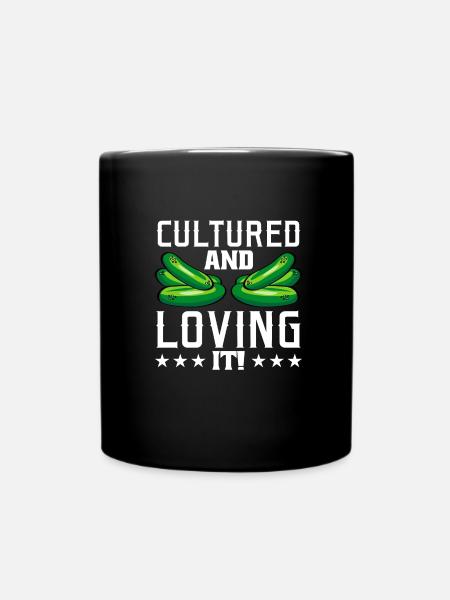 Gurken - Tasse einfarbig - Schwarz