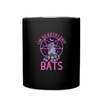 Satan Beelzebub Teufel Gothic Pentagram Mystisch - Tasse einfarbig - Schwarz - Vorne