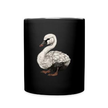 Bébé cygne Oiseau Poussin - Mug uni - noir - Devant