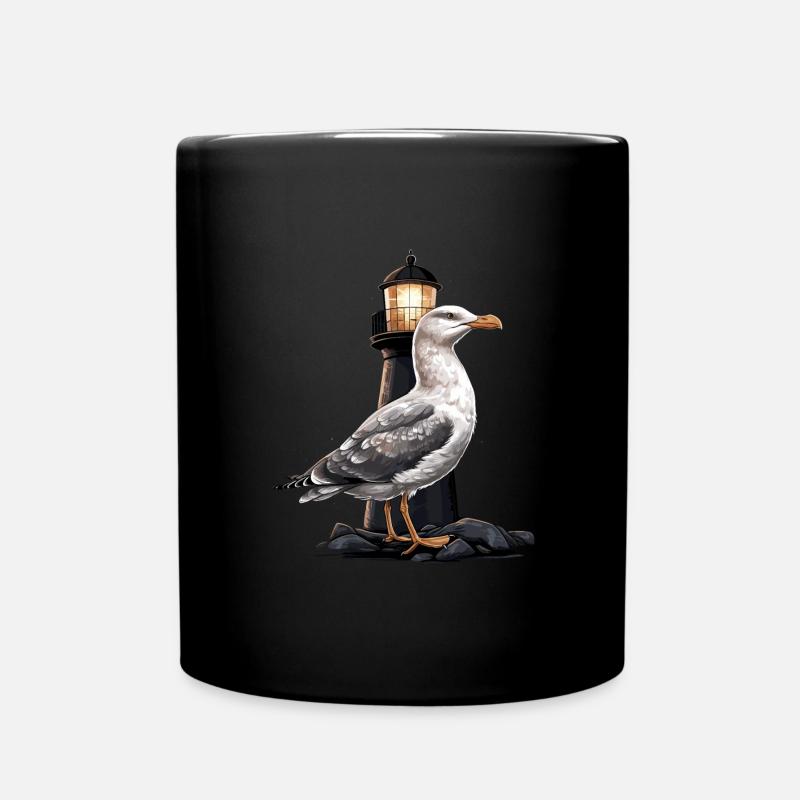 Phare des bébés mouettes Seabird - Mug uni - noir