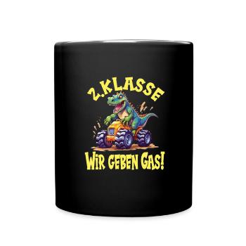 Schuljahr 2 - Tasse einfarbig - Schwarz - Vorne