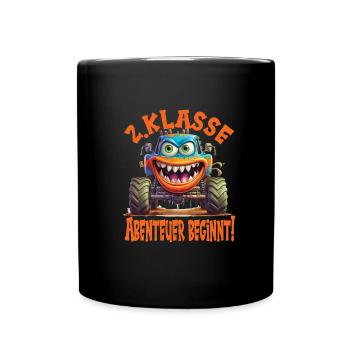 Schuljahr 2 - Tasse einfarbig - Schwarz - Vorne