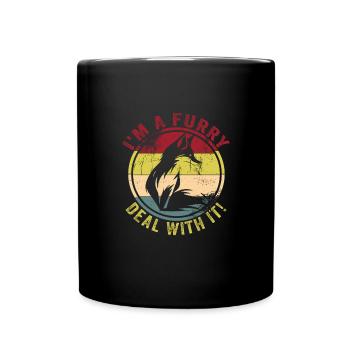 Fandom à fourrure - Mug uni - noir - Devant