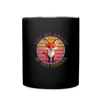Fandom à fourrure - Mug uni - noir - Devant