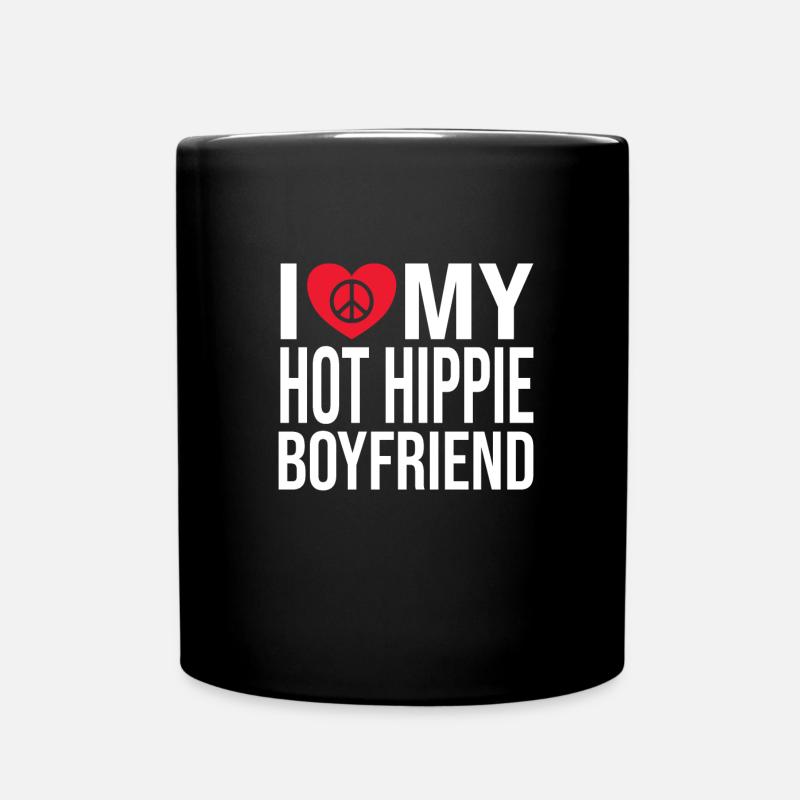Hippie - Tasse einfarbig - Schwarz