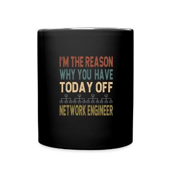 Network Engineer - Tasse einfarbig - Schwarz - Vorne