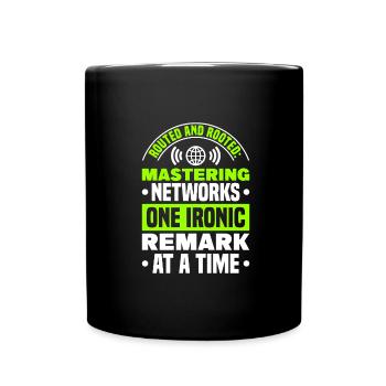 Network Engineer - Tasse einfarbig - Schwarz - Vorne