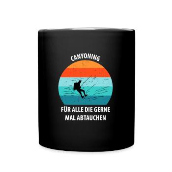 Canyoning Bergsteigen Klettern Wandern Berge - Tasse einfarbig - Schwarz - Vorne