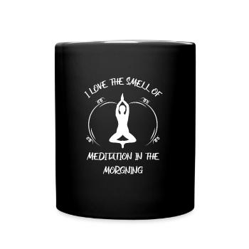 Meditaion - Tasse einfarbig - Schwarz - Vorne