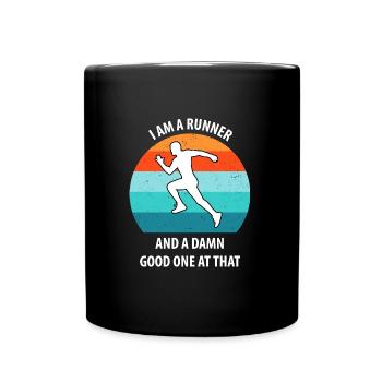 Joggen - Tasse einfarbig - Schwarz - Vorne