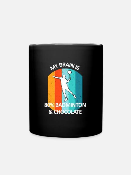 Badminton Federball Badmintonspieler Schokolade - Tasse einfarbig - Schwarz