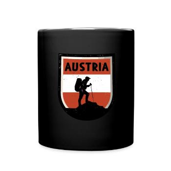 Austria Flag Austria Austrian Flag AT - Full Colour Mug - black - Front