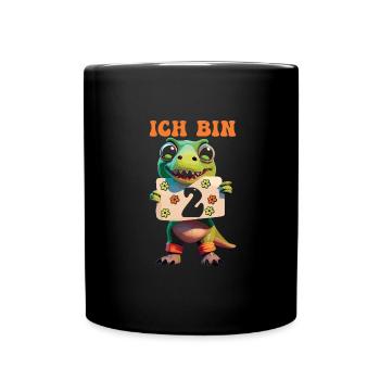 2. Geburtstag - Tasse einfarbig - Schwarz - Vorne