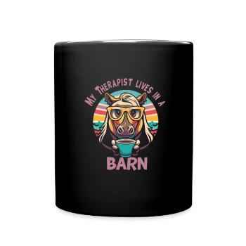 Chevaucher - Mug uni - noir - Devant