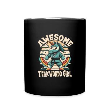 Teakwondo - Tasse einfarbig - Schwarz - Vorne