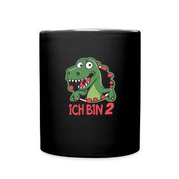 2. Geburtstag - Tasse einfarbig - Schwarz - Vorne