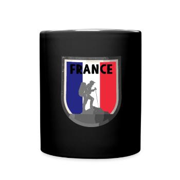 France Flag Distressed Look French Flag - Full Colour Mug - black - Front