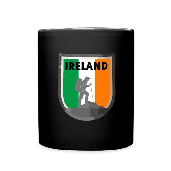 Ireland Flag Vintage Irish Flag Dublin - Full Colour Mug - black - Front