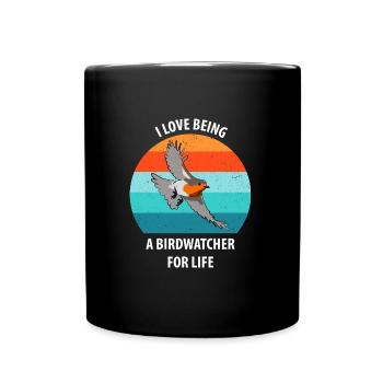 Observation des oiseaux Observation des oiseaux Observation des oiseaux - Mug uni - noir - Devant