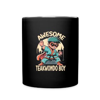 Teakwondo - Tasse einfarbig - Schwarz - Vorne