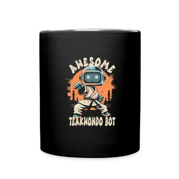 Teakwondo - Tasse einfarbig - Schwarz - Vorne