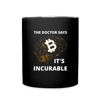 Bitcoin BTC Crypto Blockchain Coin Exchange Coin - Full Colour Mug - black - Front