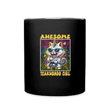 Teakwondo - Tasse einfarbig - Schwarz - Vorne