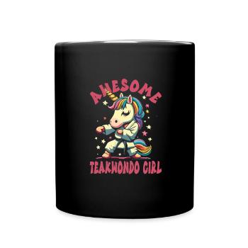 Teakwondo - Tasse einfarbig - Schwarz - Vorne