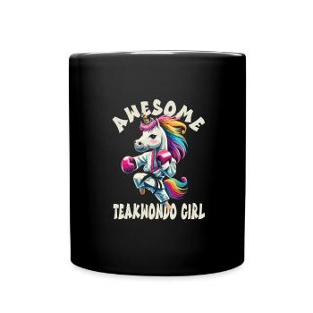 Teakwondo - Tasse einfarbig - Schwarz - Vorne
