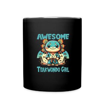 Teakwondo - Tasse einfarbig - Schwarz - Vorne