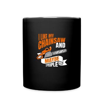 Drôle d’arboriste T-Shirt Arboriste Tronçonneuse - Mug uni - noir - Devant