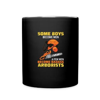 Funny Arborist Shirt Arborist Chainsaw - Full Colour Mug - black - Front