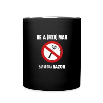 Bart Statement Say No To A Razor Bartträger - Tasse einfarbig - Schwarz - Vorne