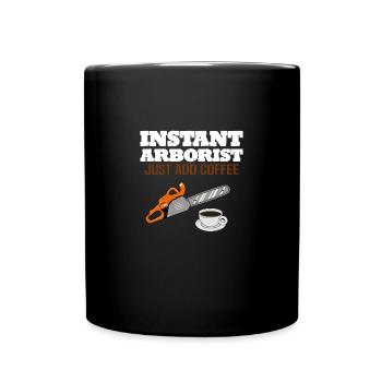 Drôle d’arboriste cadeau arboriste tronçonneuse - Mug uni - noir - Devant