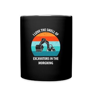 Excavatrice Conducteur d’excavatrice Camion d’excavatrice - Mug uni - noir - Devant