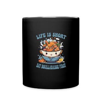 French food - Full Colour Mug - black - Front