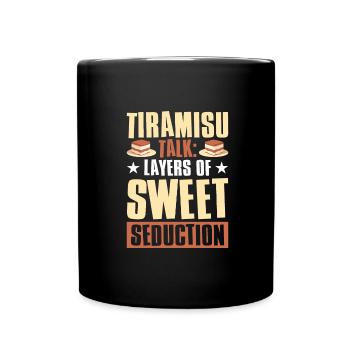 Italienisches Essen - Tasse einfarbig - Schwarz - Vorne
