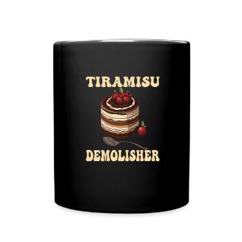 Italienisches Essen - Tasse einfarbig - Schwarz - Vorne