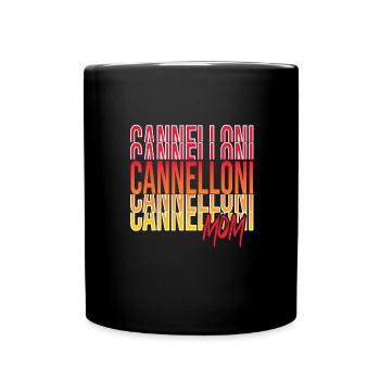 Italienisches Essen - Tasse einfarbig - Schwarz - Vorne